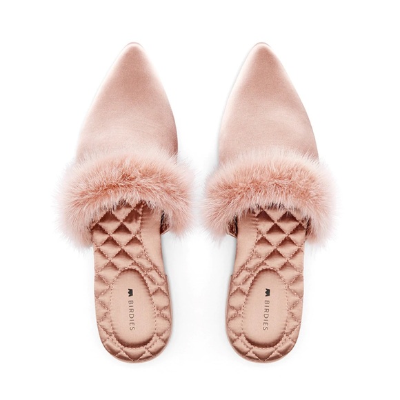Birdies Shoes - Birdies Vegan Dove slides French Rose (rose gold) blush size 8.5 New in Box